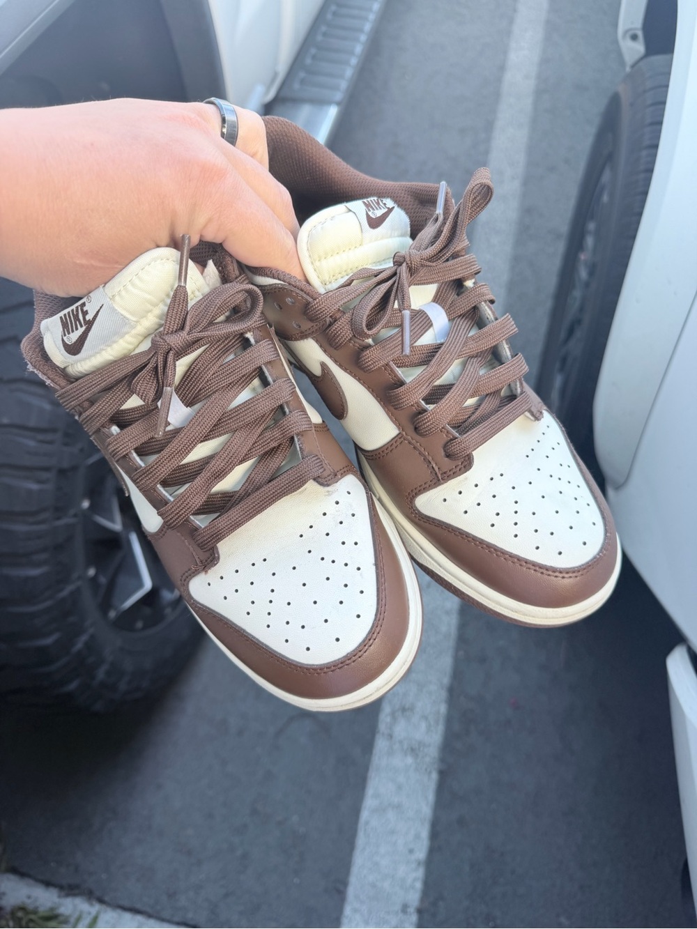 Nike Brown and Cream Low-Top Sneakers - Picture 7 of 9